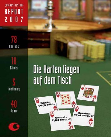 Die Karten liegen auf dem Tisch Die Karten liegen ... - Casinos Austria