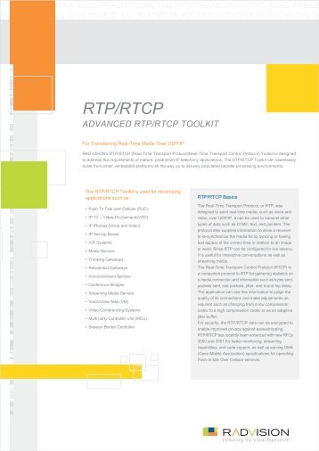 RTP/RTCP - Radvision