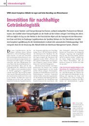 Investition für nachhaltige Getränkelogistik - PSI Logistics GmbH