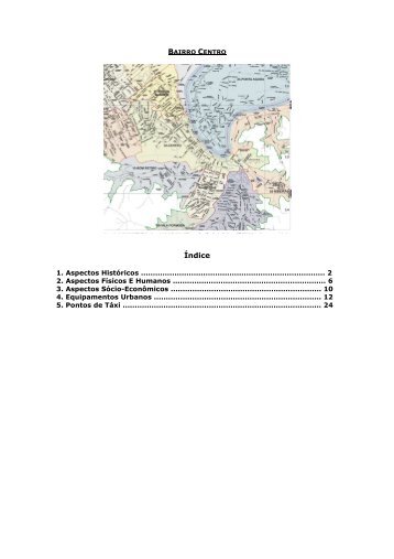 Perfil Completo do Bairro Centro - Prefeitura Municipal de Blumenau