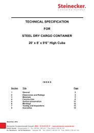 technical specification for steel dry cargo container 20 - Steinecker ...