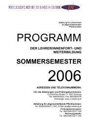 SOMMERSEMESTER - Schulen - Salzburg.at