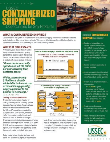 CONTAINERIZED SHIPPING - US Soybean Export Council