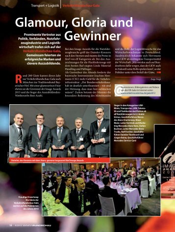 Glamour, Gloria und Gewinner - Verkehrsrundschau