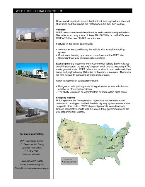 WIPP Transportation System - Waste Isolation Pilot Plant - U.S. ...
