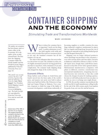 CONTAINER SHIPPING - World Shipping Council