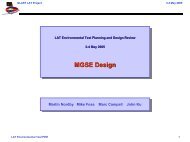 MGSE Design MGSE Design - GLAST at SLAC