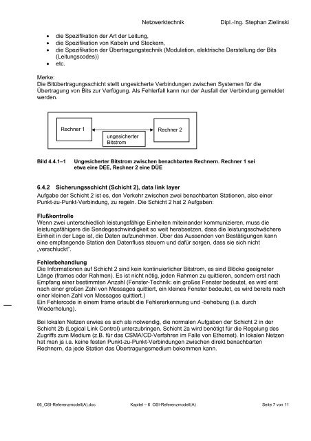 6 Das OSI-Referenzmodell - FH-Aachen FB5 Zielinski