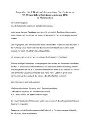 Der Jahresbericht vom Bezirksschützenmeister Volker Gottfried