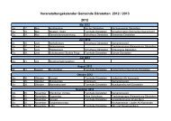 Veranstaltungskalender Gemeinde Därstetten 2012 / 2013 2012