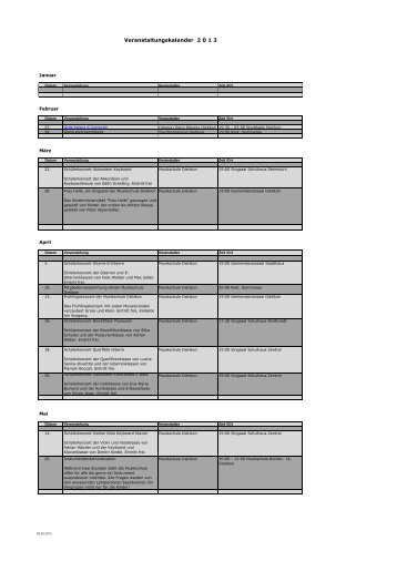 Veranstaltungskalender(PDF) - Kartell der Ortsvereine Dietikon