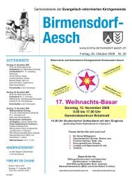 GS Nr 20 farb - Reformierte Kirche Birmensdorf-Aesch