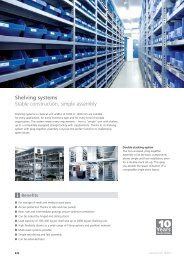 Shelving systems Stable construction, simple assembly
