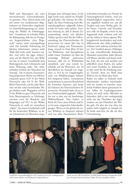November 1999 · Jahrgang 51 - Tiroler Jägerverband
