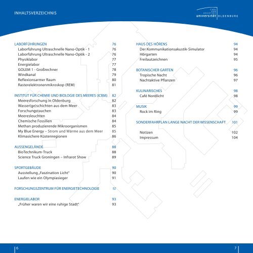 Forschungszentrum Neurosensorik - Carl von Ossietzky Universität ...