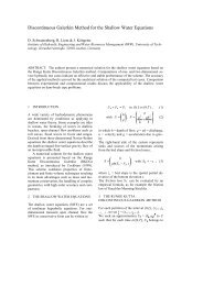 Discontinuous Galerkin Method for the Shallow Water Equations