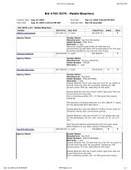 Bid #762-9278 - Mobile Bleachers - City of Fort Lauderdale