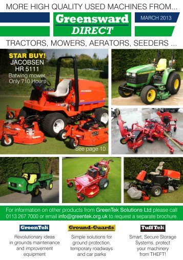 aerators, brushes, mowers, trenchers - GreenTek