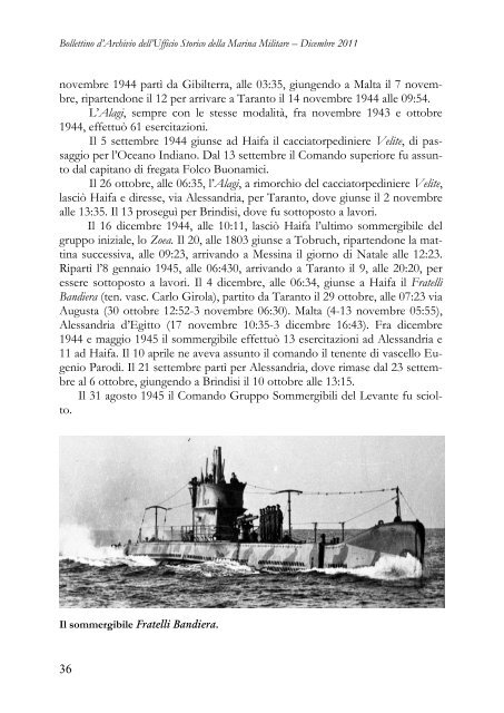 I sommergibili italiani dal settembre 1943 al dicembre - Marina Militare