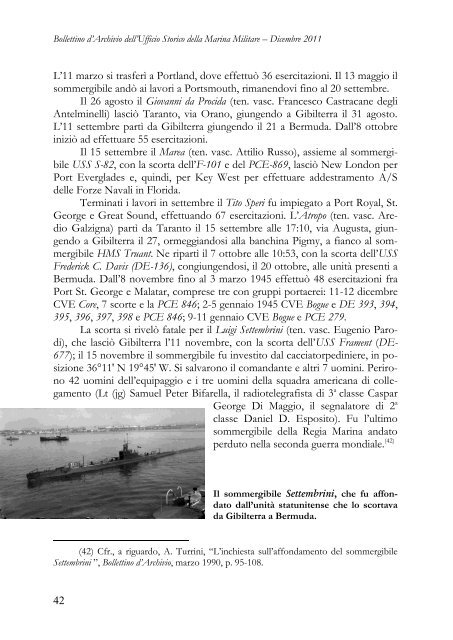 I sommergibili italiani dal settembre 1943 al dicembre - Marina Militare