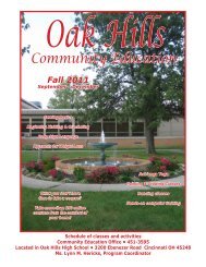 Community Education - Oak Hills Local Schools