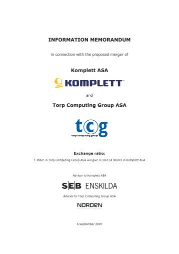 Torp Computing Group ASA