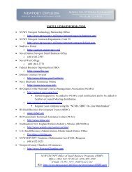 OSBP New Business Resource Sheet - Navsea