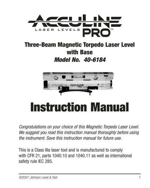 Johnson acculine pro laser level deals