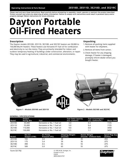 Wiring Diagram For Dayton Heater - Complete Wiring Schemas