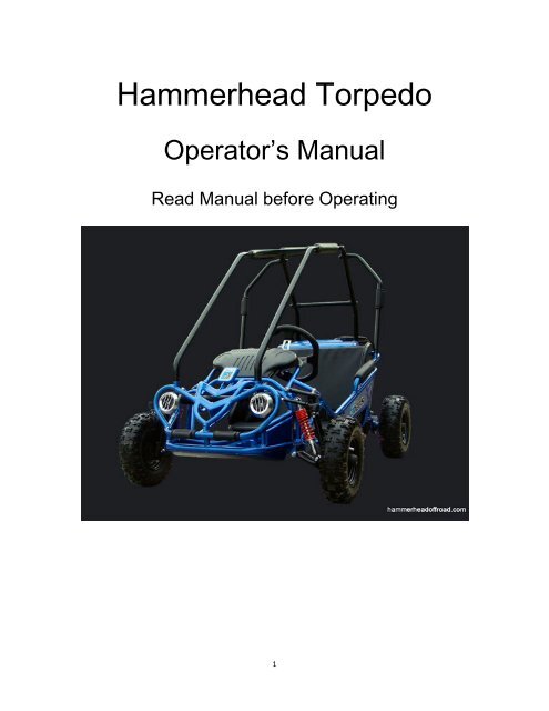 Hammerhead Torpedo Hammerhead Off Road Home Page