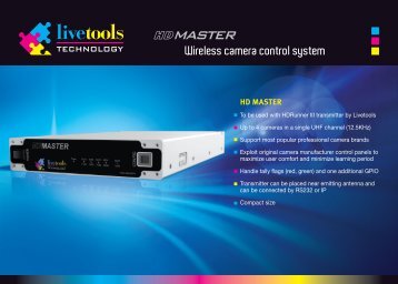 Wireless camera control system - Livetools