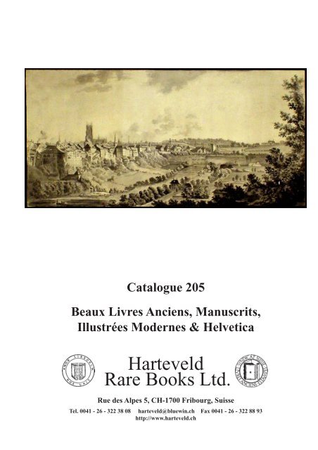 Catalogue 205 Beaux Livres Anciens ... - Harteveld Rare Books Ltd.