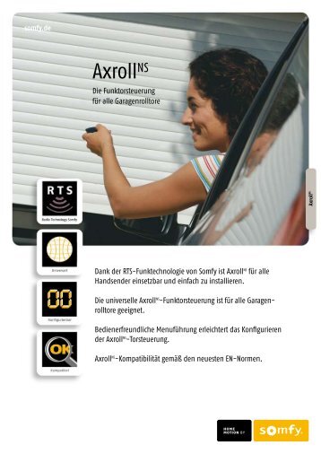 Datenblatt Somfy AXROLL PDF - GARAGENTORPROFI24.de