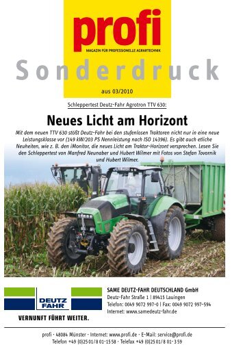 Agrotron TTV 630 profi-Test - Deutz fahr