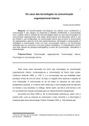 Os usos das tecnologias na comunicação organizacional interna