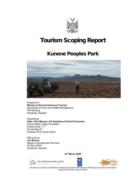 Tourism Scoping Report Kunene Peoples Park - The African Safari ...