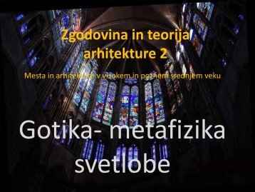 Gotika‐ metafizika svetlobe