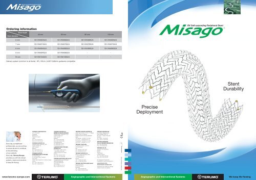 Stent Durability Precise Deployment - Terumo Europe