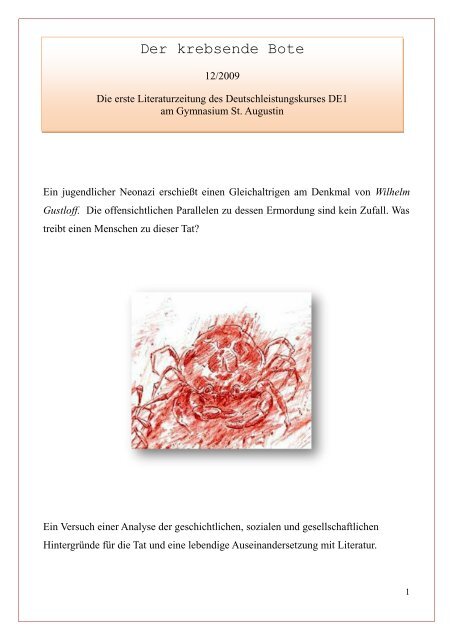 Literaturzeitung zum Text von Günter Grass - up to literatur