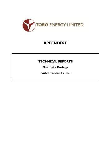 ERMP - Appendix F - Toro Energy Limited