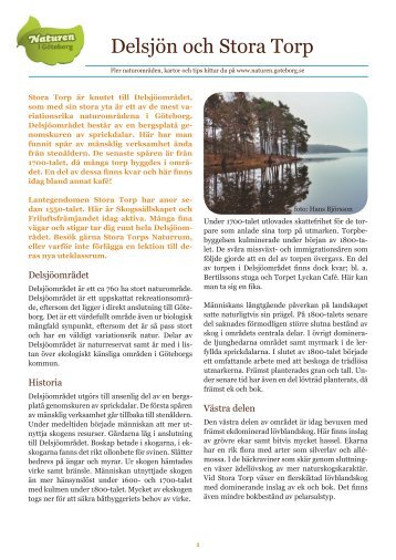 Delsjön och Stora torp (PDF 1,97 Mbytes - Göteborg
