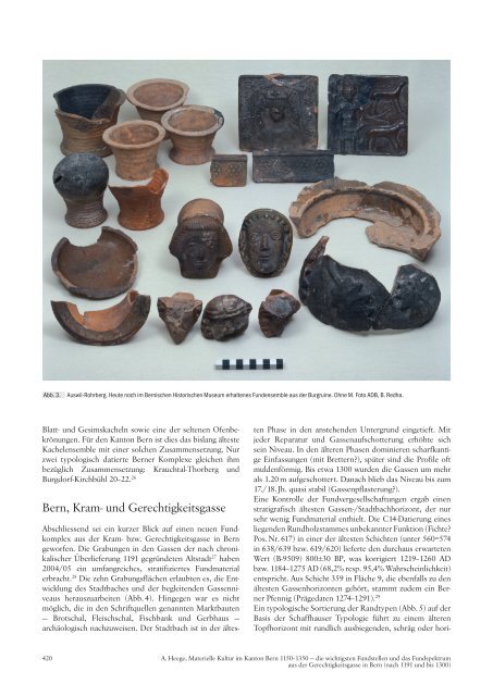 Materielle Kultur im Kanton Bern 1150–1350 - Archäologie Schweiz