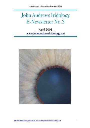 John Andrews - Advanced Iridology Research Journal