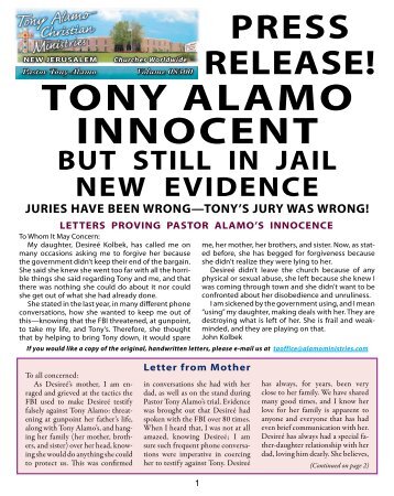TONY ALAMO INNOCENT - Tony Alamo Christian Ministries
