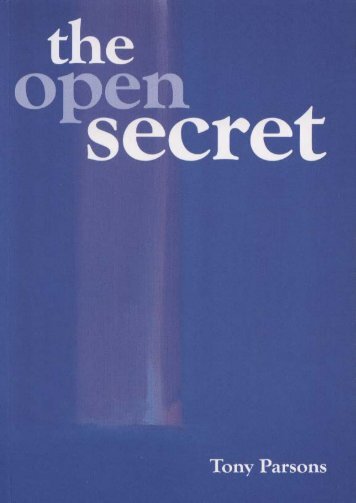 The Open Secret – by Tony Parson - HolyBooks.com