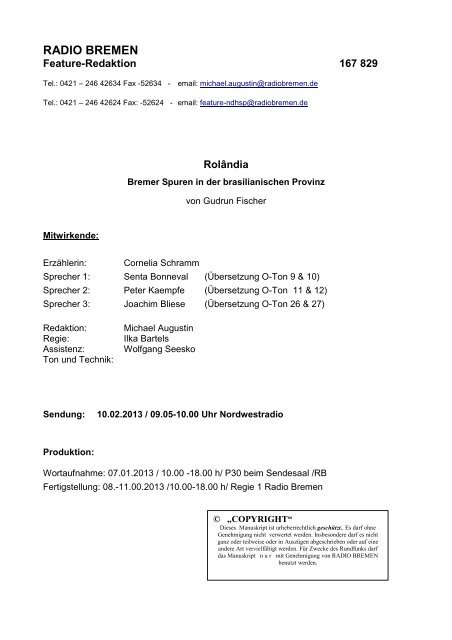 Rolândia [PDF, 124 Kb] - Radio Bremen