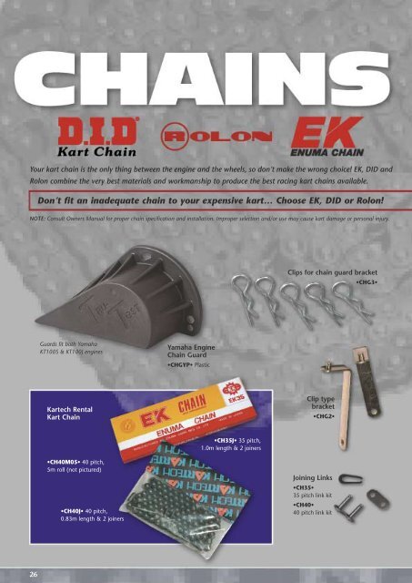 Drew Price Engineering's Karting Products Catalogue 2nd Edition