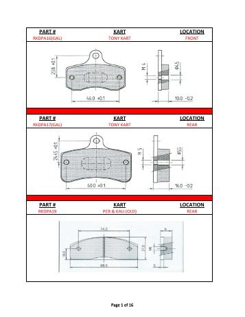 2007 BRAKE PAD CATALOG - Acceleration Kart Racing