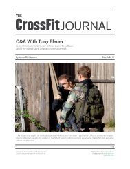 Q&A With Tony Blauer - CrossFit