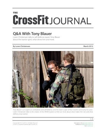 Q&A With Tony Blauer - CrossFit